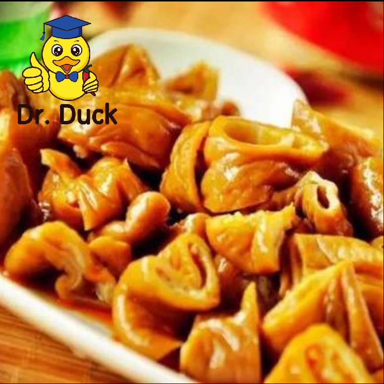 dr. duck 香辣猪大肠 €6.5/150克 数量
